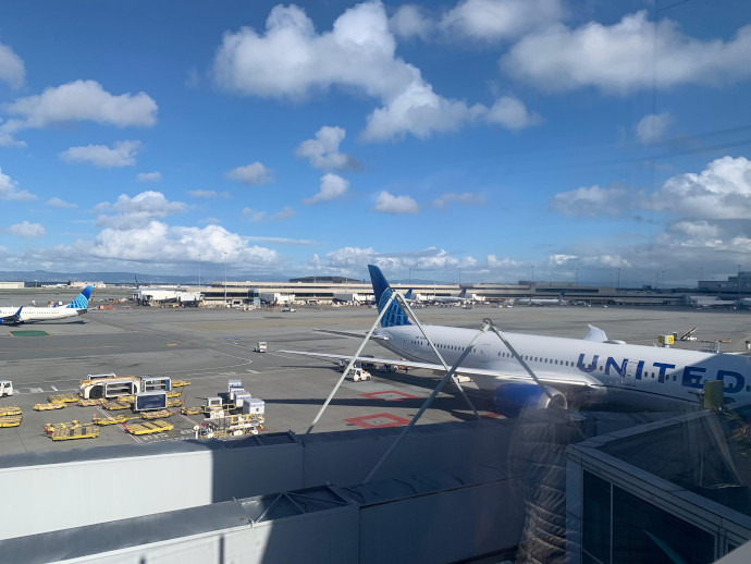 San Francisco Airport is a hub for United Airlines.